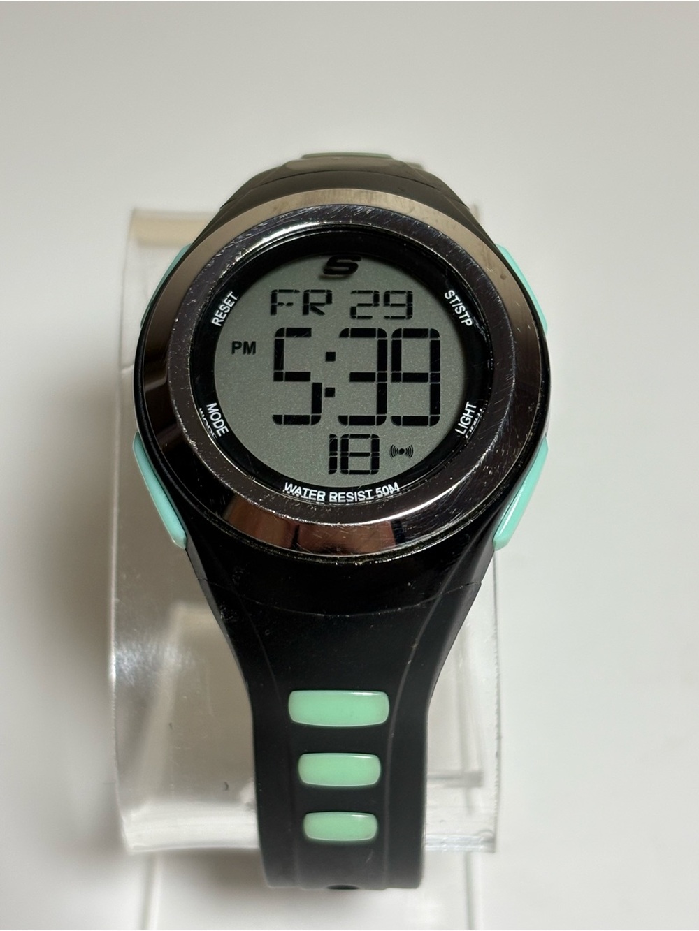 Skechers SR2020W Black & Mint Digital Sport Watch